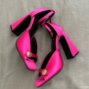 Pink and gold heels